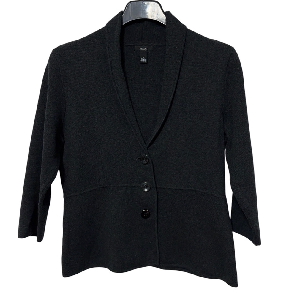 Alfani Knit Jacket 3 Button Blazer Womens Size XL